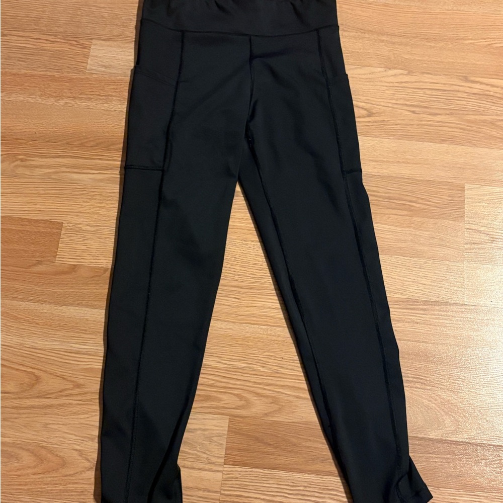 Aeropostale Black Pull On Leggings Stretch Pockets High Rise M